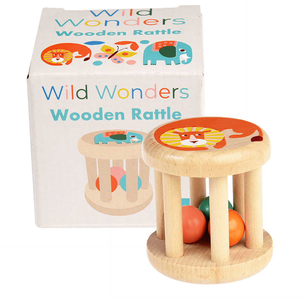 Studio Circus Wooden Caged Baby Rattle | Wooden Toy