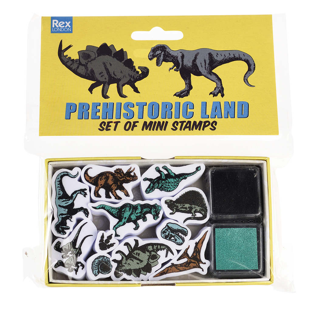 Set of mini stamps Prehistoric Land Rex London