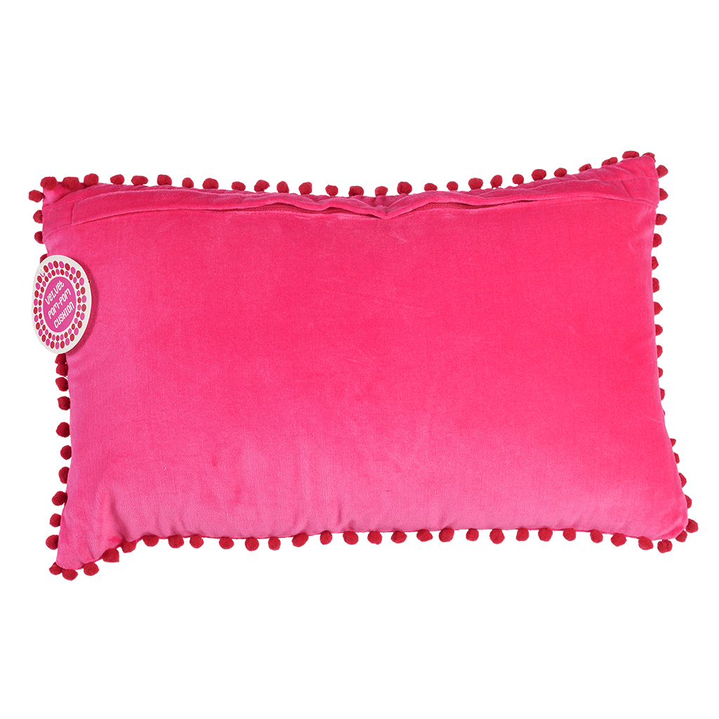 Pink pom outlet pom cushion