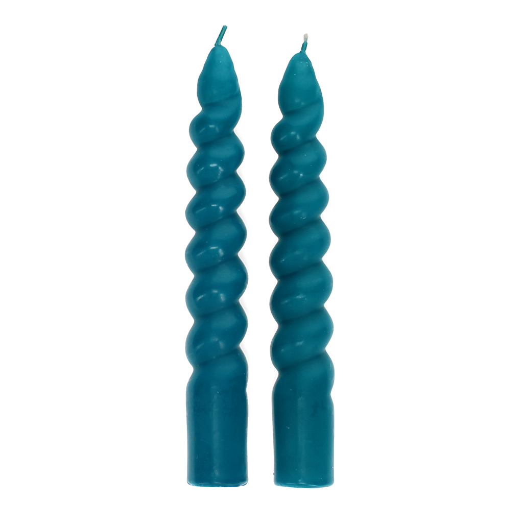 Twisted candles (pack of 2) - Dark blue | ﻿Rex London