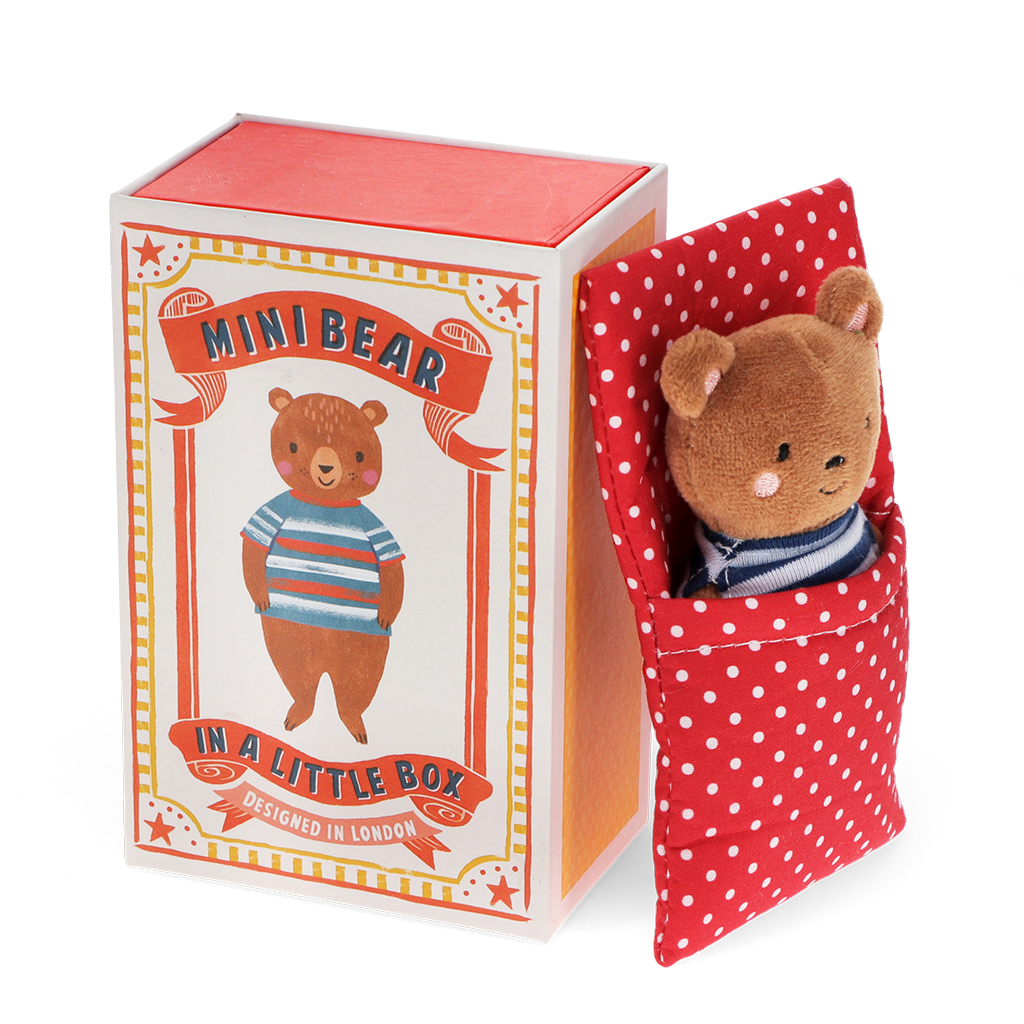 Mini Bear in a Little Box soft toy Rex London