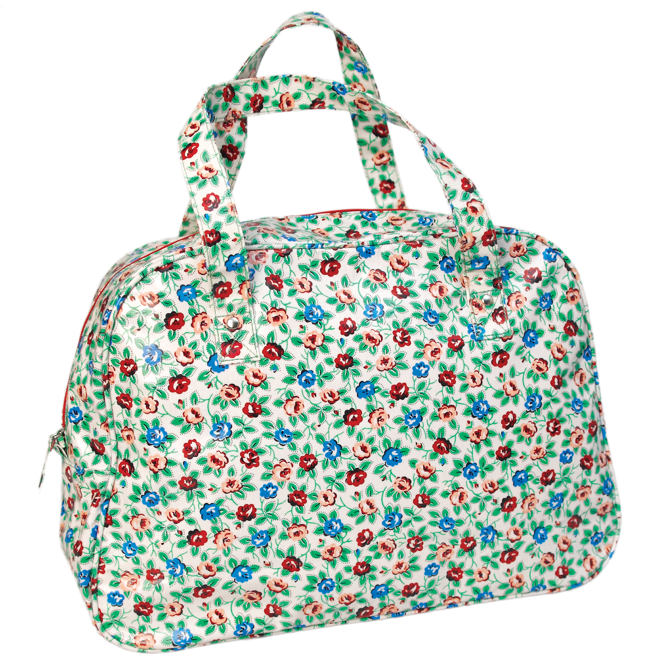 RAMBLING ROSE OILCLOTH WEEKEND BAG