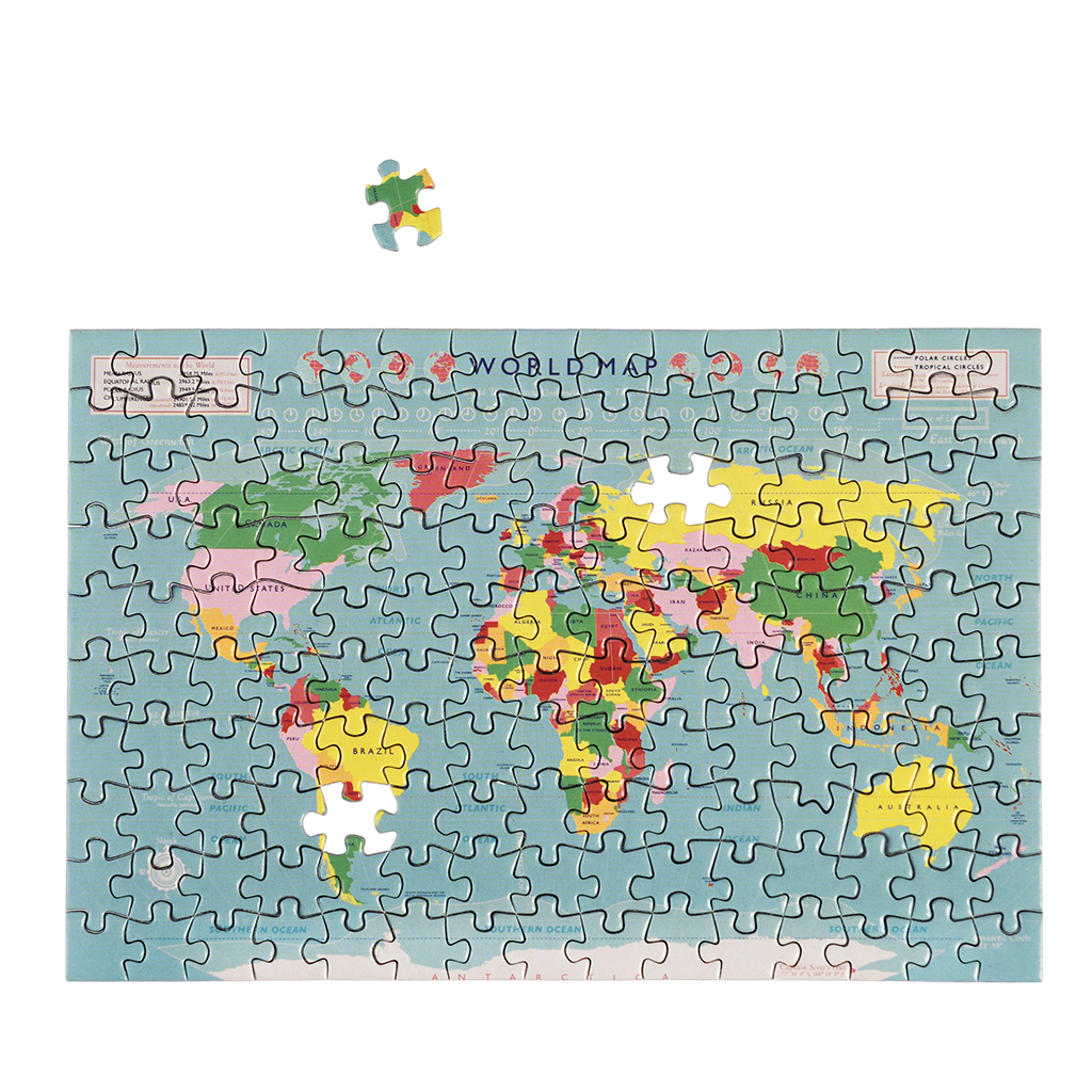 World map jigsaw puzzle unboxing, How to play puzzle 🧩