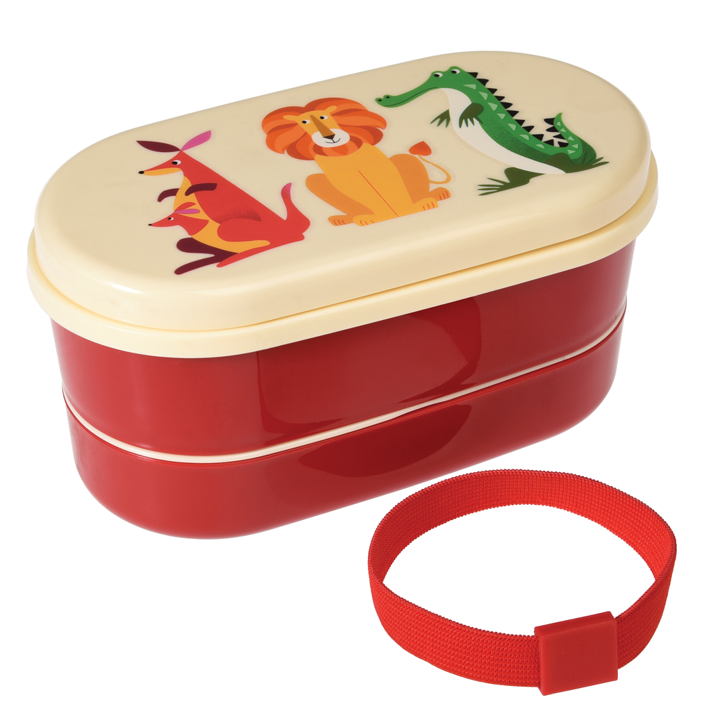 Children's Bento Box Elvis Elephant Design Compact Lunch 