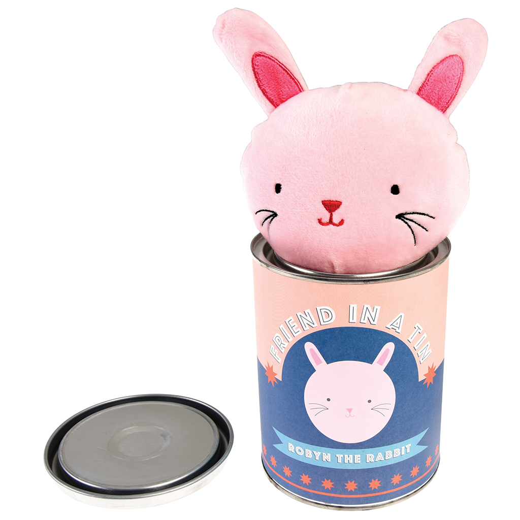 ROBYN THE RABBIT FRIEND IN A TIN