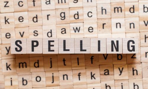 stock image of a spelling block stock image of a spelling block with letters behind it