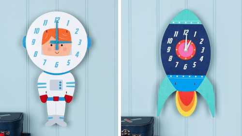 space bedroom-wall-clocks