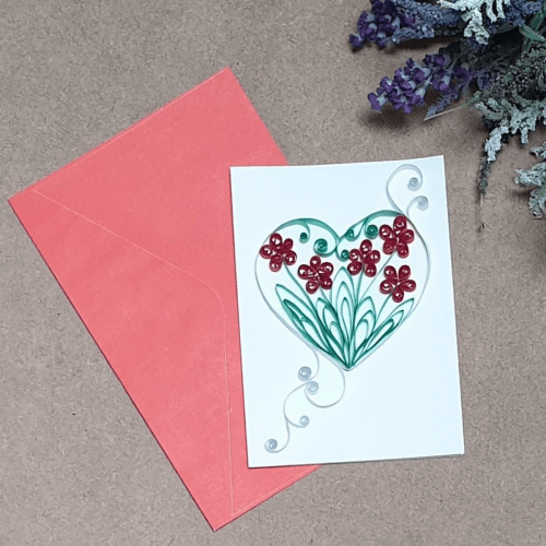 Quilled greetings card Quilled greetings card
