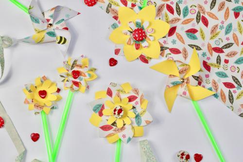 How to make a daffodil pinwheel this half term holiday