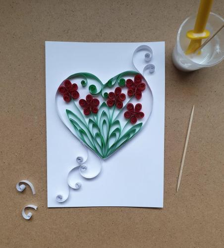 Quilled greetings card tutorial step five Quilled greetings card tutorial step five