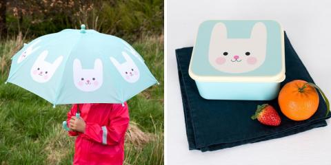 Bonnie the Bunny umbrella and Bonnie the Bunny lunchbox