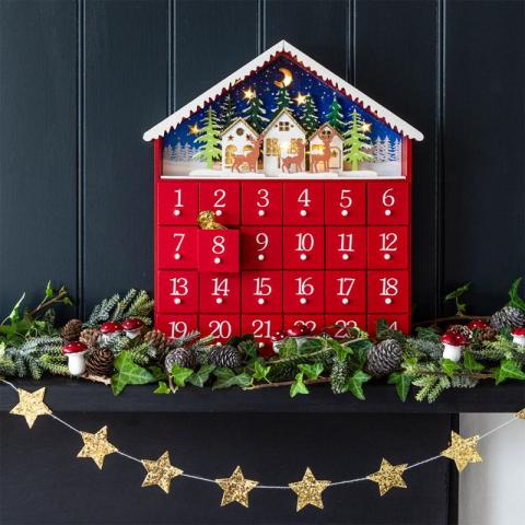 advent calendar with star decoration