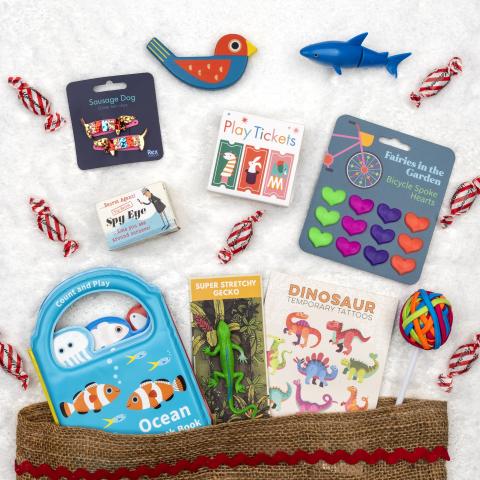 Mix of stocking fillers for kids