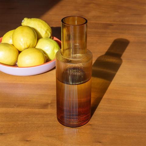 Amber carafe with lemons