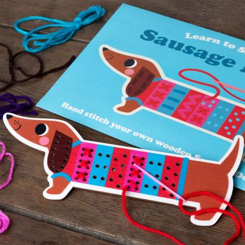 Sausage Dog with thread and needle