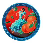 Lady tin plate tray