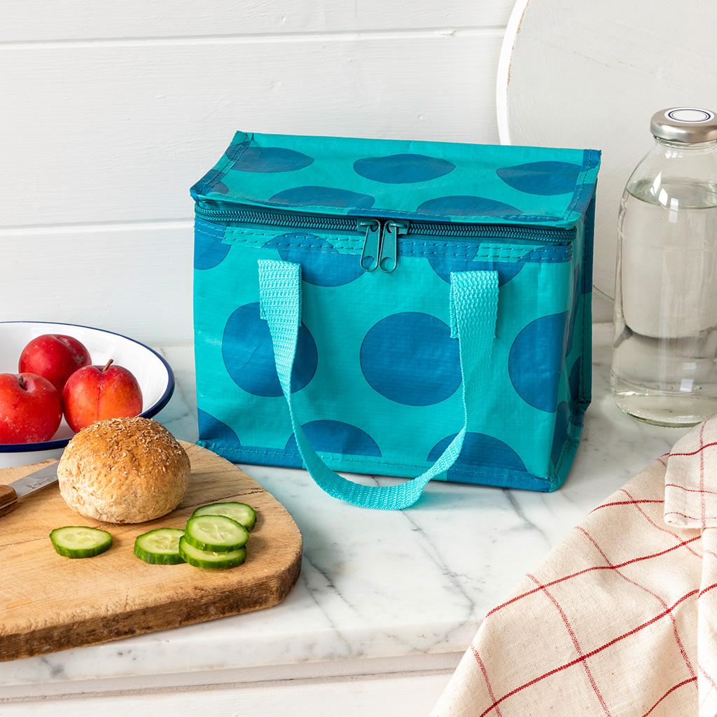 ﻿Blue On Turquoise Spotlight Lunch Bag | ﻿Rex London