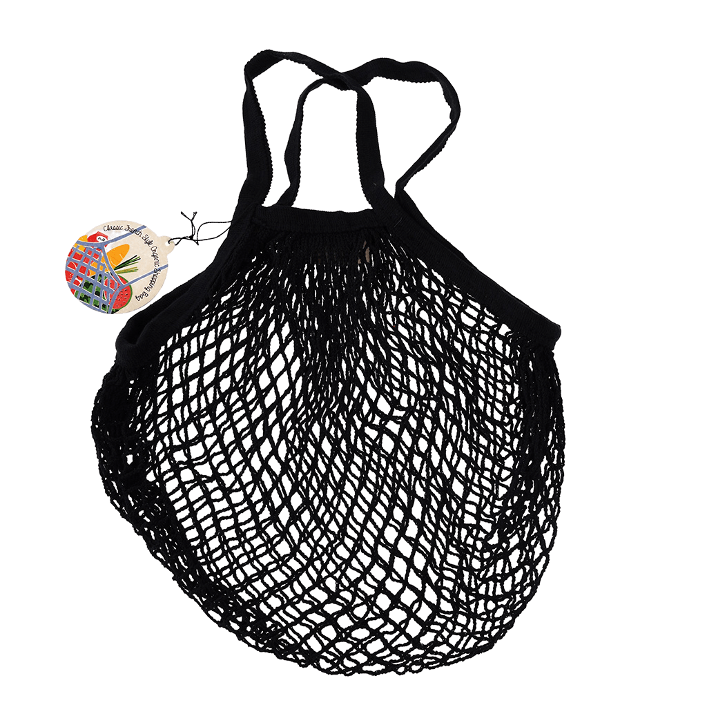 ﻿black Organic Cotton Net Bag ﻿rex London