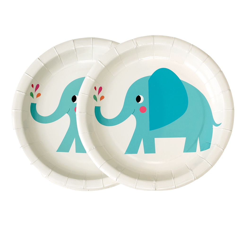 ﻿Elvis The Elephant Paper Plates (pack Of 8) | ﻿Rex London