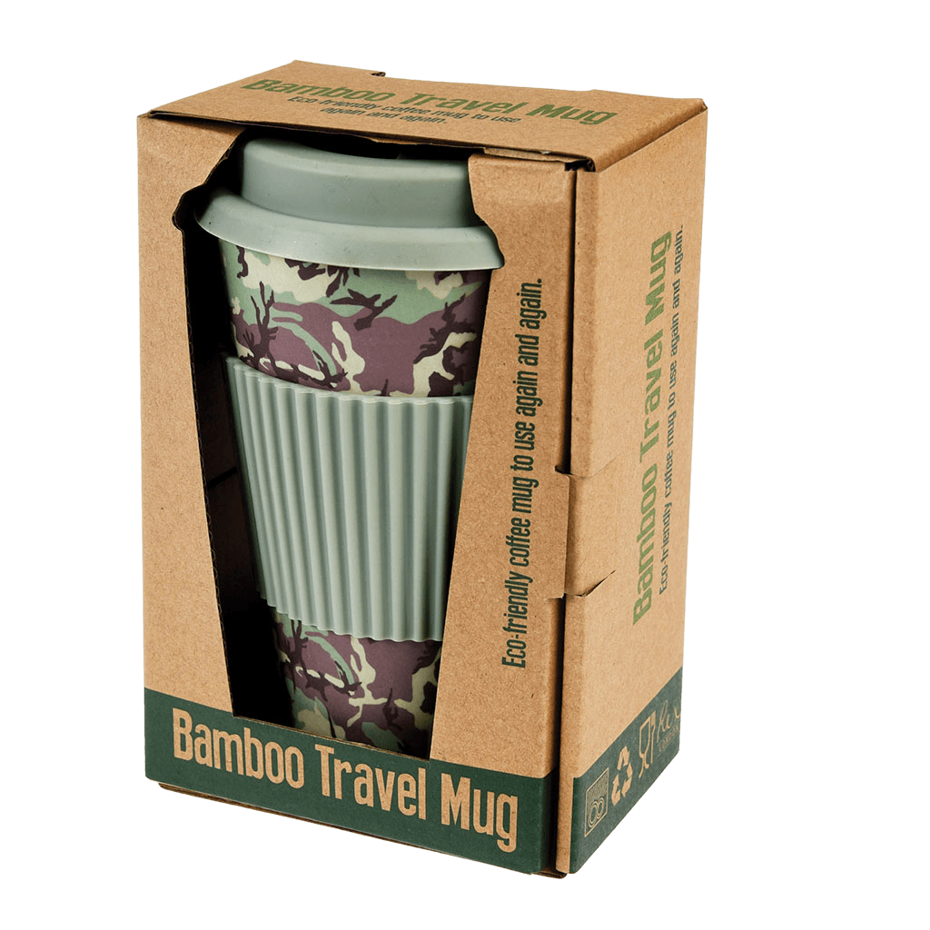 ﻿Camouflage Bamboo Travel Mug | ﻿Rex London