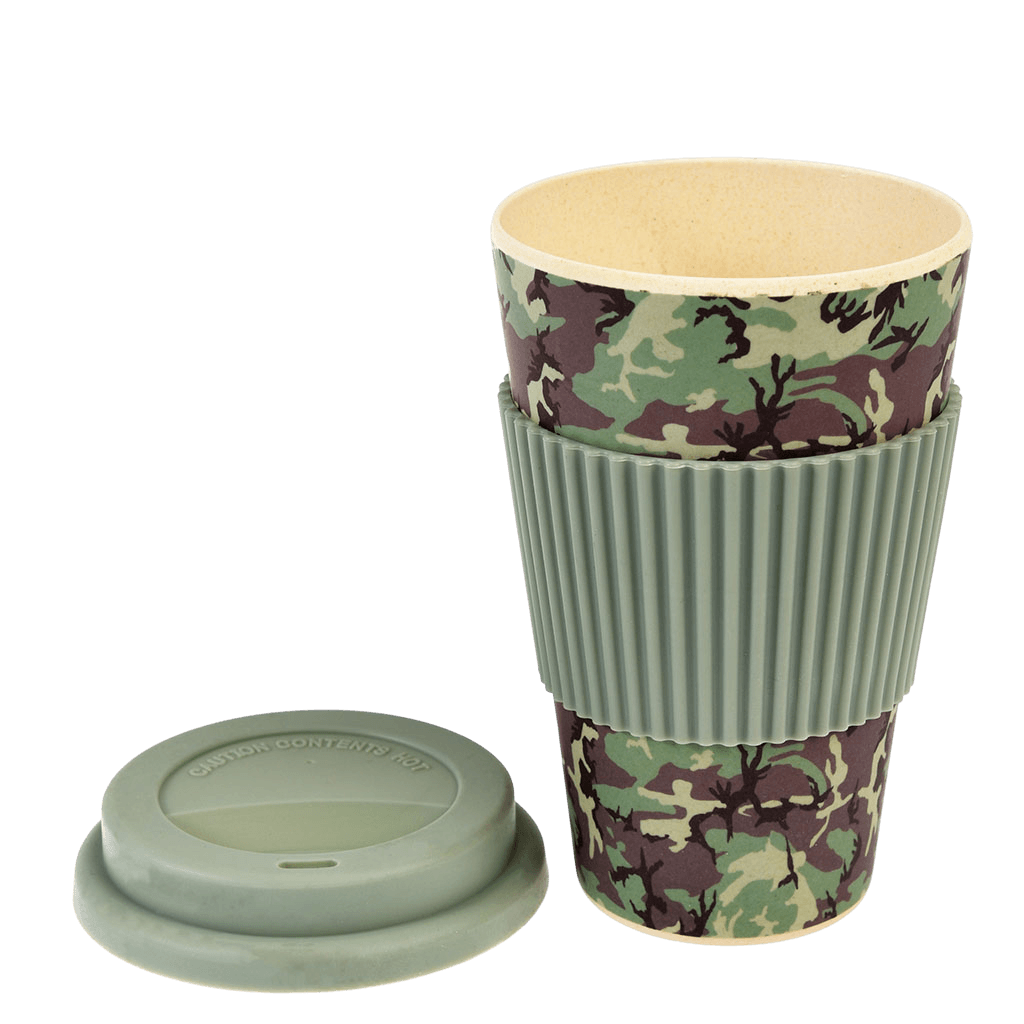 ﻿Camouflage Bamboo Travel Mug | ﻿Rex London