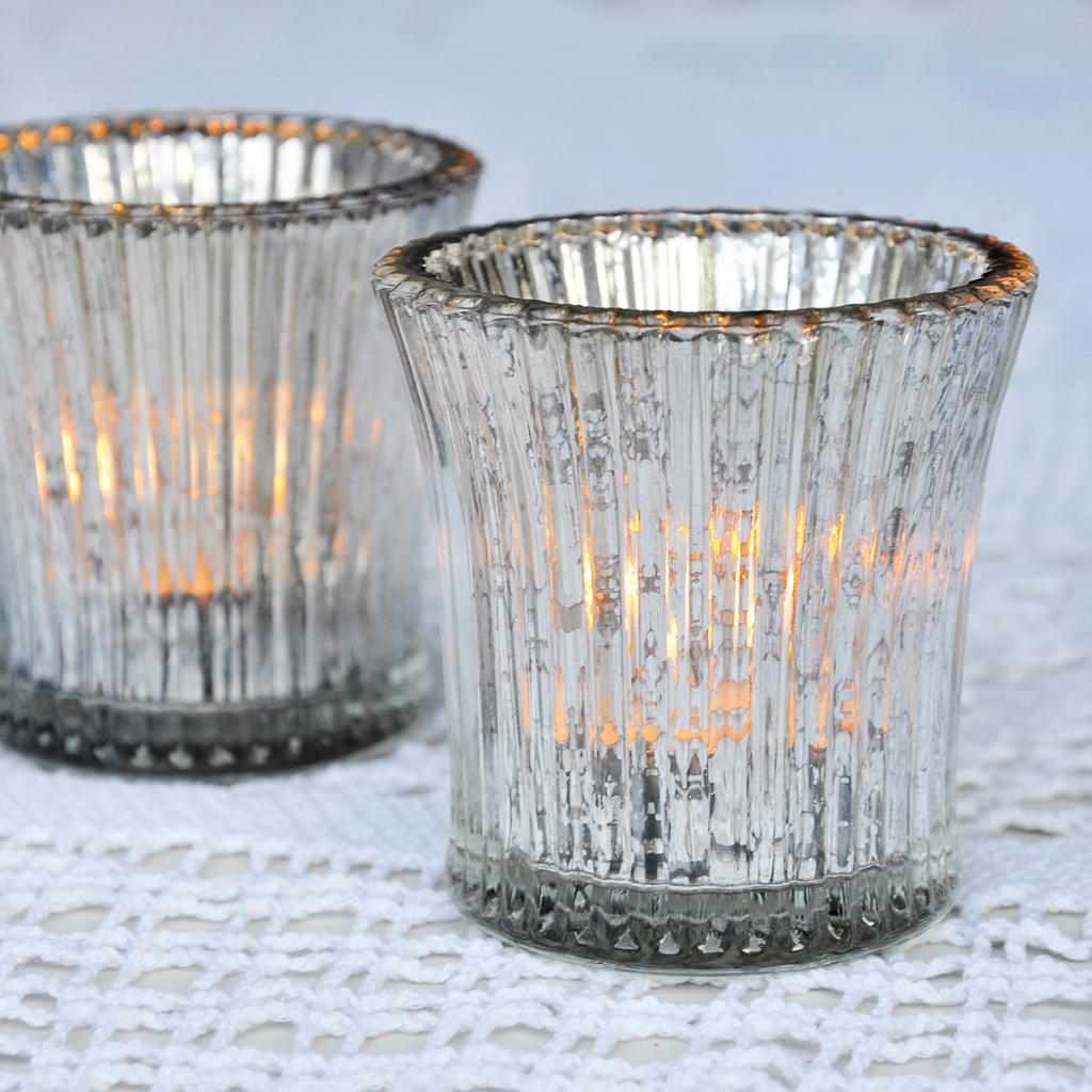 ﻿Fluted Antique Glass Tealight Holder | ﻿Rex London