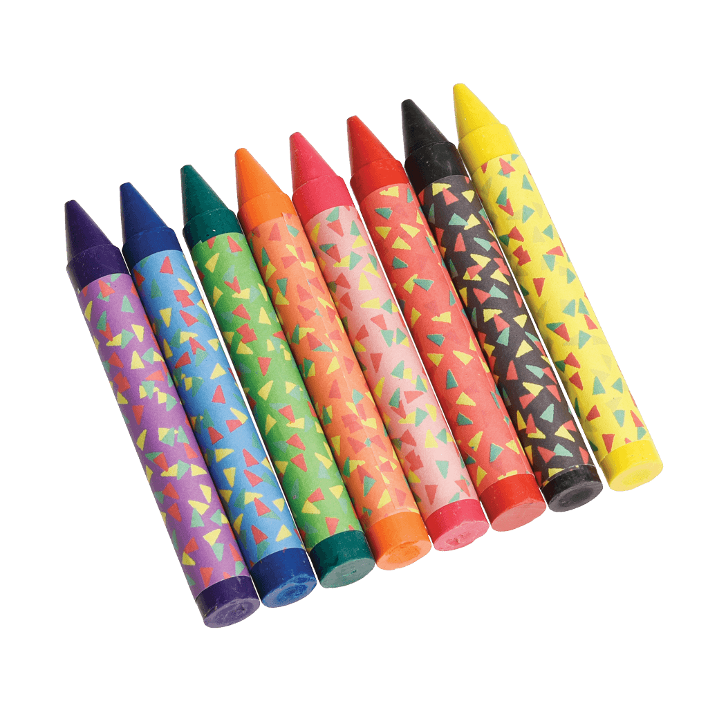 ﻿Set Of 8 Large Colourful Crayons | ﻿Rex London