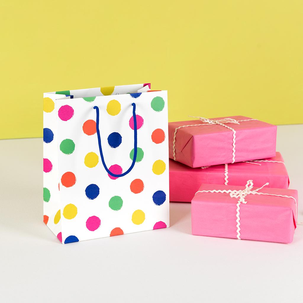 ﻿Small Party Spots Gift Bag | ﻿Rex London
