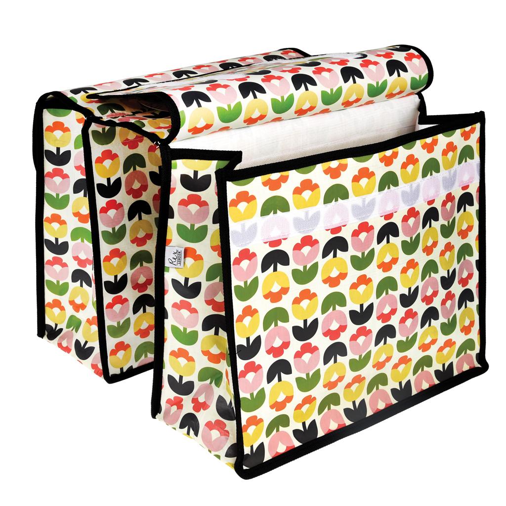 floral bike panniers