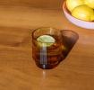 Ribbed glass tumbler 325ml - Amber