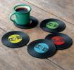 Silicone coasters (set of 6) - Vinyl record 