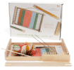 Wooden weaving loom set