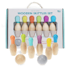 Wooden skittles set