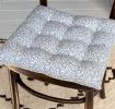 Seat pad cushion (37x37cm) - Grey leaf