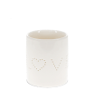 Glossy ceramic tealight holder - Love