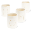 Glossy ceramic tealight holders (set of 4) - HOME