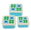 Snack boxes (set of 3) - Blue and green Daisy