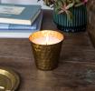 Scented candle - Gold tone hammered metal