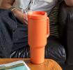 Travel tumbler with handle (1.2Ltr) - Orange