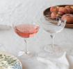 Vintage etched coupe glasses 200ml (set of 2) - Clear