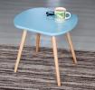Fifties Blue Oval Wooden Coffee Table