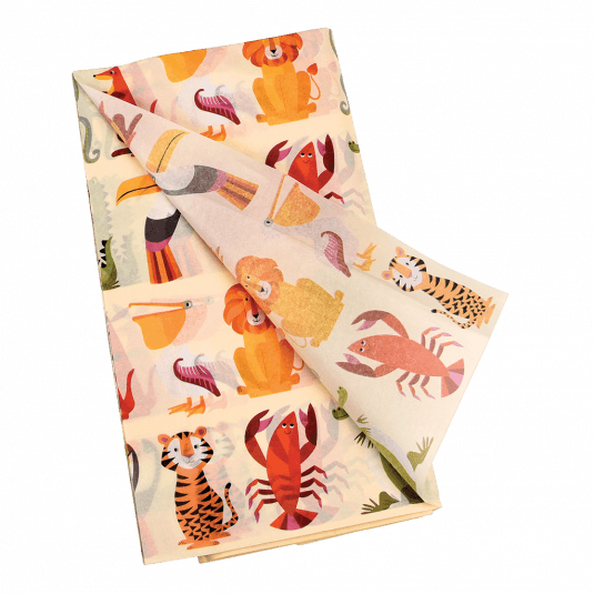 ﻿Colourful Creatures Tissue Paper (10 Sheets) | ﻿Rex London