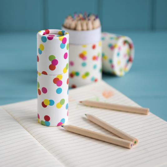 ﻿Set Of 12 Colouring Pencils Confetti Design | ﻿Rex London