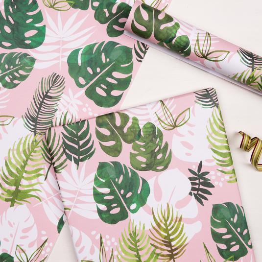﻿Tropical Palm Wrapping Paper (5 Sheets) | ﻿Rex London