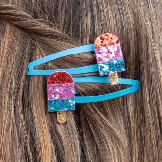 Ice Lolly Hair Clips Set Of 2