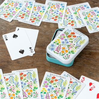 wild flowers playing cards