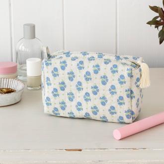 Quilted Makeup Bag - Cornflower