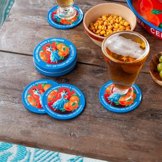 Metal coasters - Cerveza Española (set of 4)