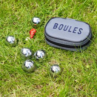 Mini Boules set in travel case