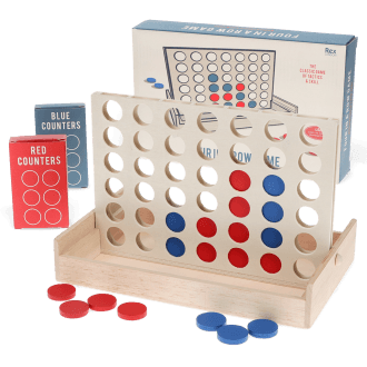 Wooden Four in a Row game set